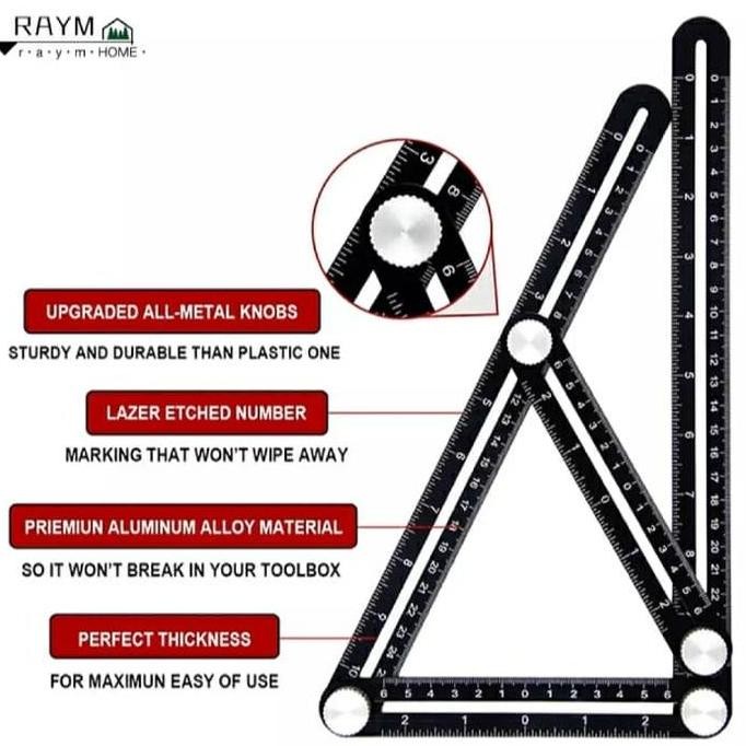 

Penggaris Pembuatan Lubang Keramik Dgn 6 Sisi (Hole Locate) New Stok