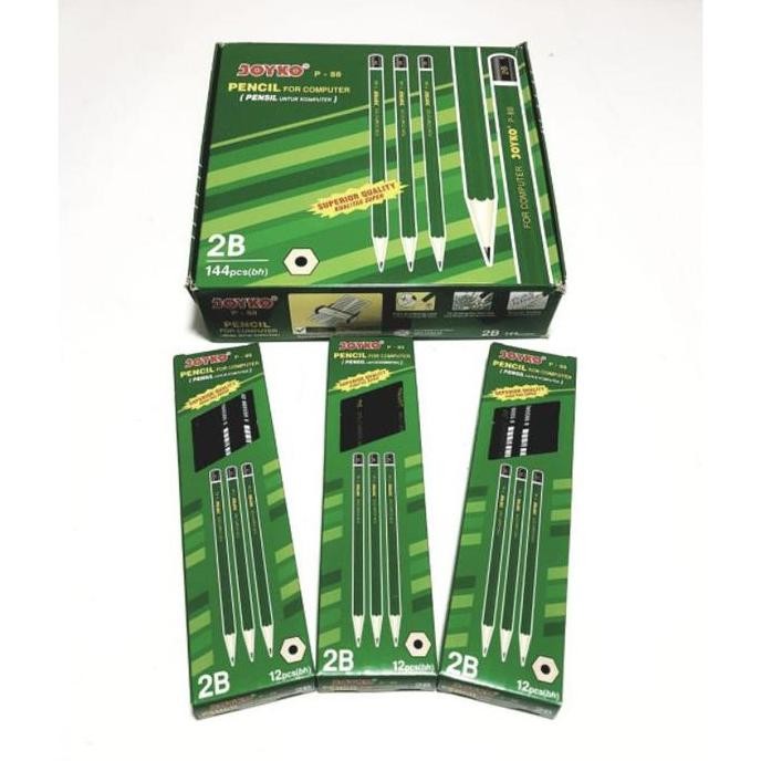 

( 5Kotak /60Pcs ) Pensil 2B Joyko P-88 Untuk Komputer Original New Stok