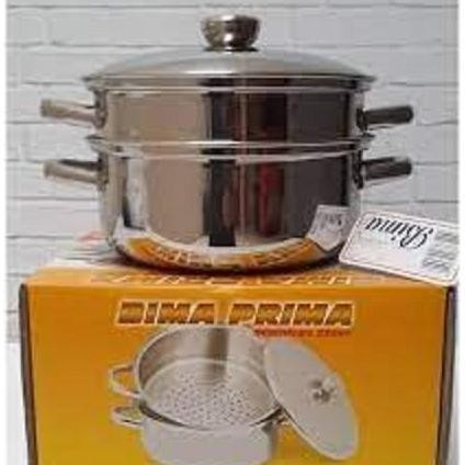 Panci BIMA Stainless steel POT & Steamer 30 Cm 30cm / kukusan 2 susun TF