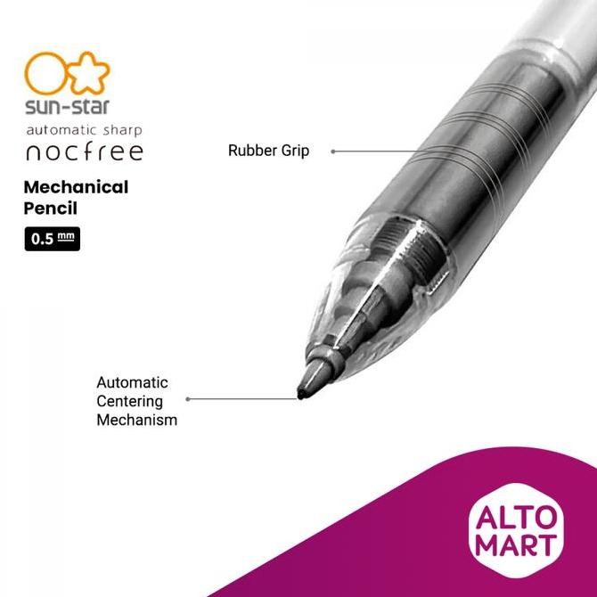 

Sun Star Automatic Nocfree Mechanical Pencil 0.5 Mm Pensil Mekanik New Stok