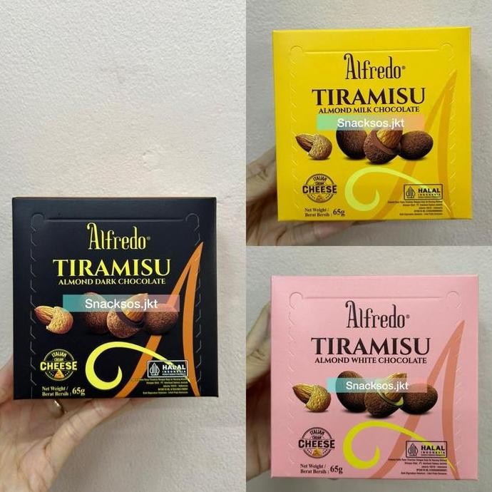 

[KOTAK] ALFREDO TIRAMISU ALMOND MILK CHOCOLATE / ALMOND DARK CHOCOLATE / WHITE CHOCOLATE WITH CREAM CHEESE - BERYLS