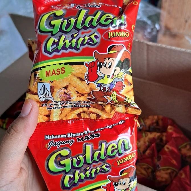 

Golden Chips Snack Jadul Brand Kiloan Berat 200Gr Food Cemilan Makanan Jajanan