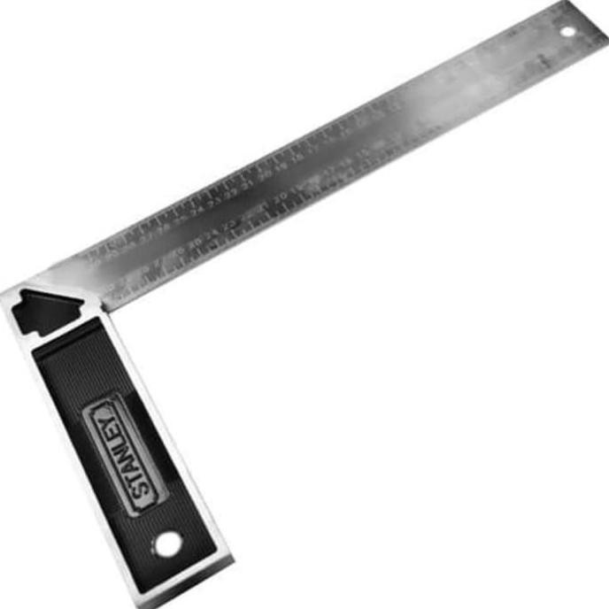 

Stanley Penggaris Siku Tukang 10" / 254 Mm Mistar Try Square New Stok