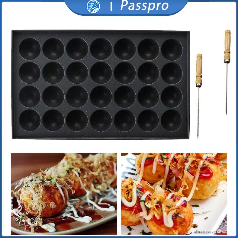 Cetakan Takoyaki 28 Lubang No-Stick Baking Tray Cetakan Takoyaki Anti Lengket Kecil MURAH