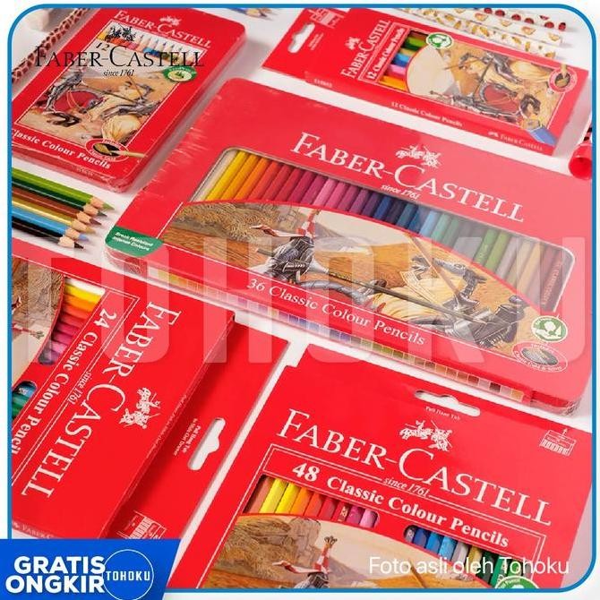 

Faber Castell 24 Classic Tin Case (Kotak) - Pensil Warna Kotak Kaleng New Stok