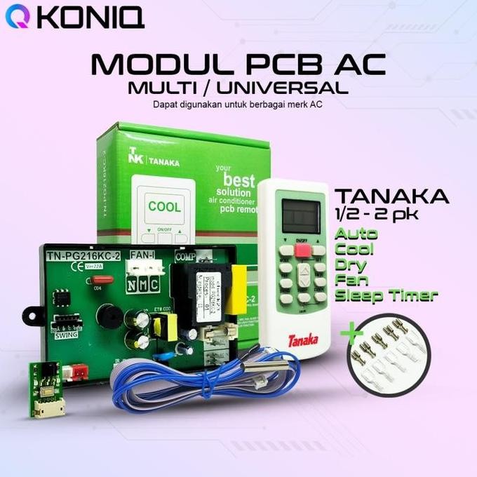 MODUL PCB + REMOTE AC UNIVERSAL TANAKA TN-PG216KC-2 murah