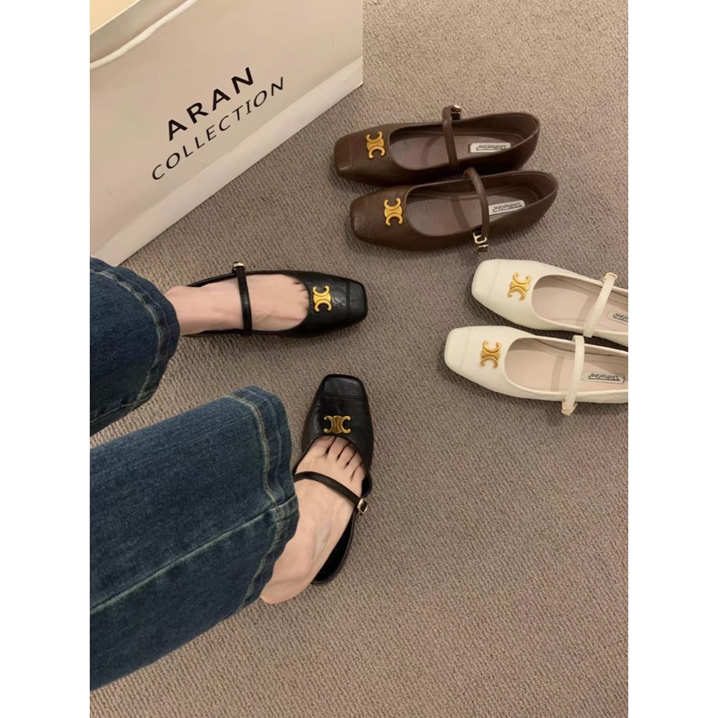 Flat Shoes Korea/MaryJane Flat Shoes/Mary Jane Shoes/Sepatu DocMart/Sepatu Kuliah/Sepatu Kerja/Flat 