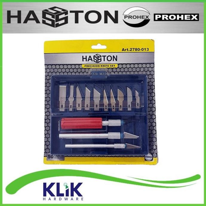 

Hasston Pisau Cutter Ukir Akrilik Set 16 Pcs Pahat Kayu Hobby Knife