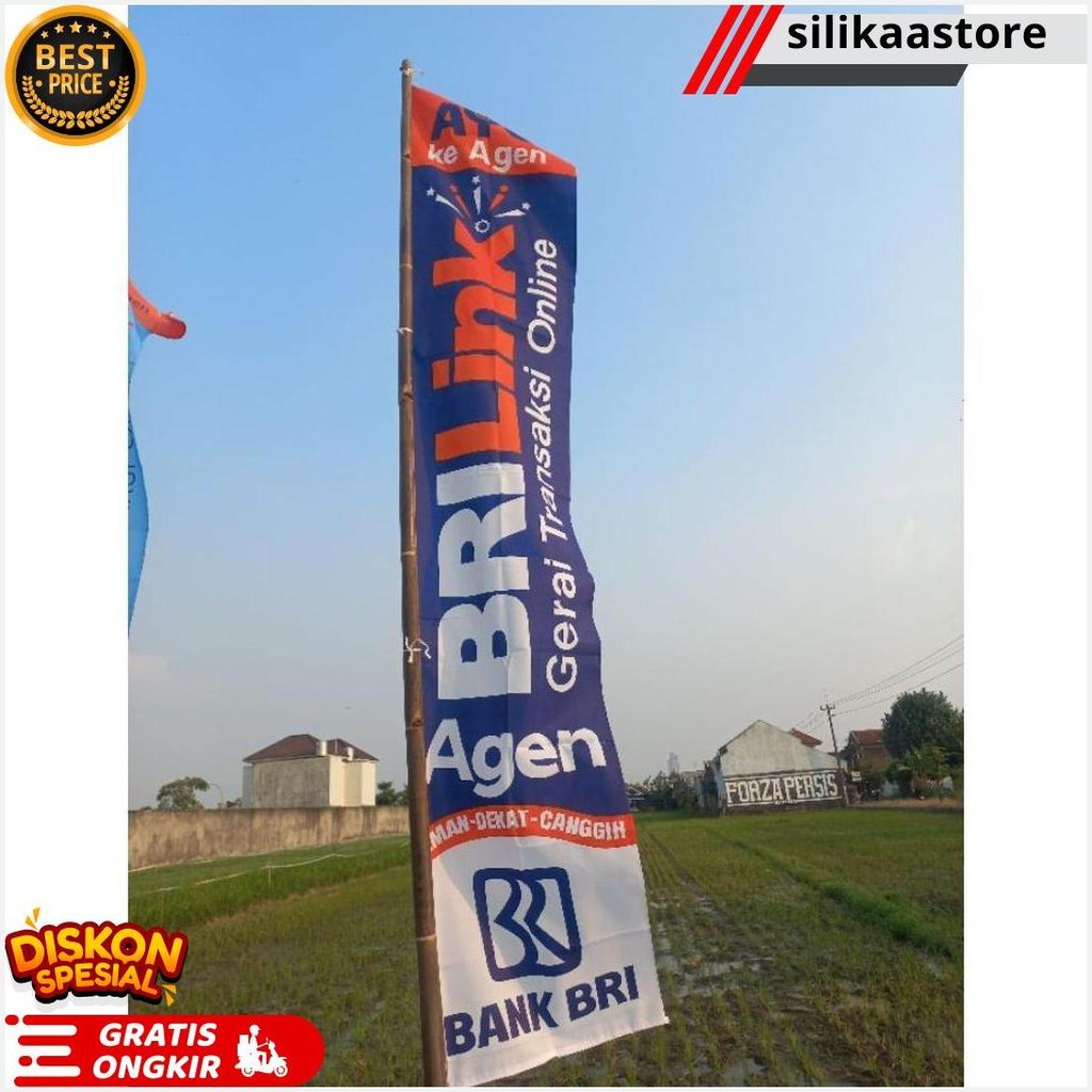 Umbul Umbul Agen Brilink Ukuran : 60 X 300Cm Termurah Banget