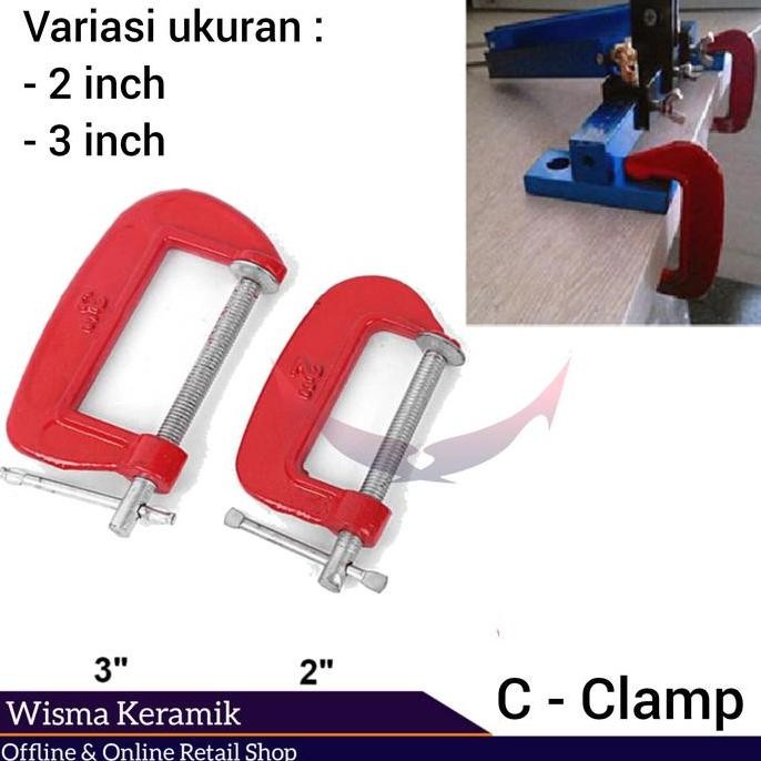 Klem Catok, Clamp C, klem G penjepit besi 2-3 inch murah
