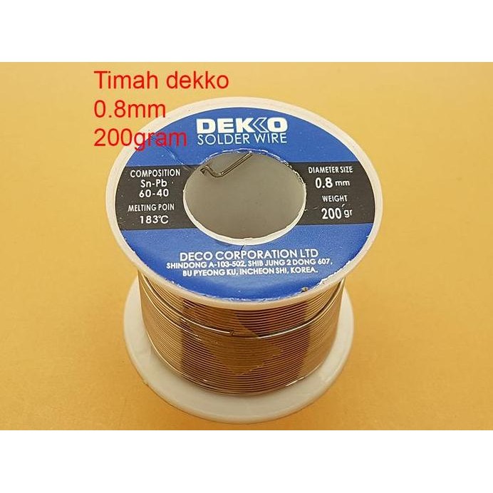 ready  Timah Solder Dekko (Solder Tin) 0.8mm - 200 Gram
