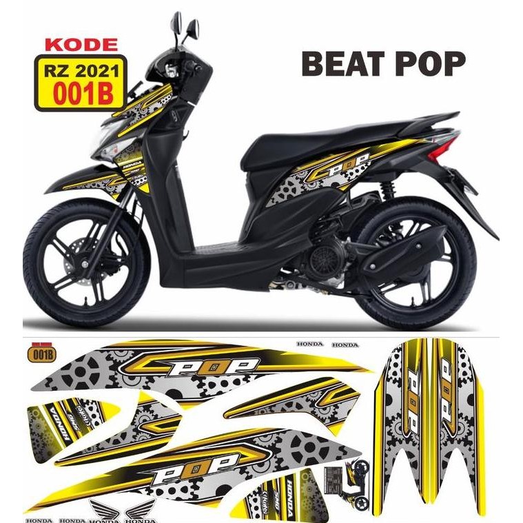 Striping Beat Pop Variasi Stiker Sticker Scotlite Skotlet Motor