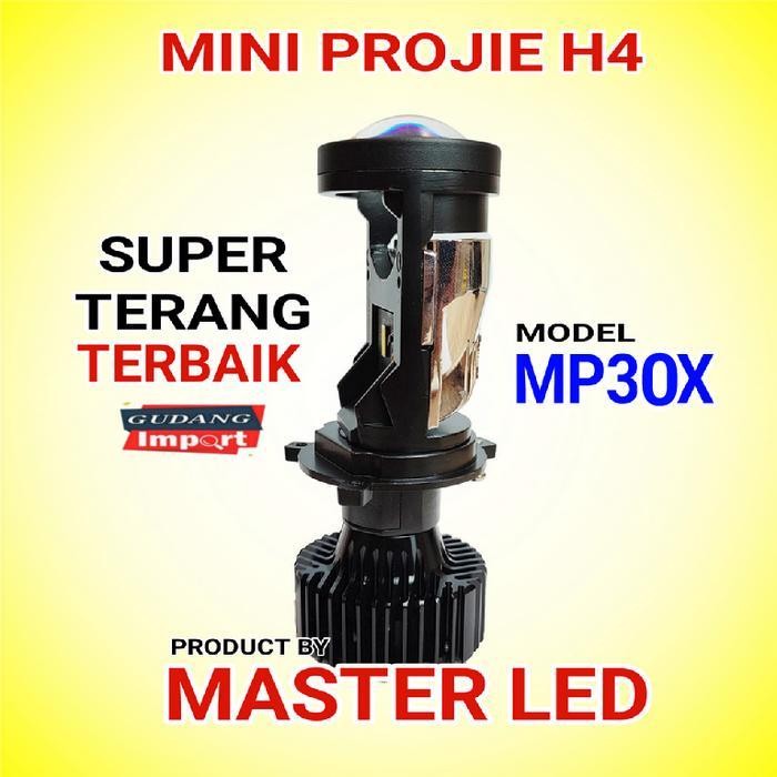 Mos Lampu Led Mobil Motor Mini Projector Projie H4 Mp30X