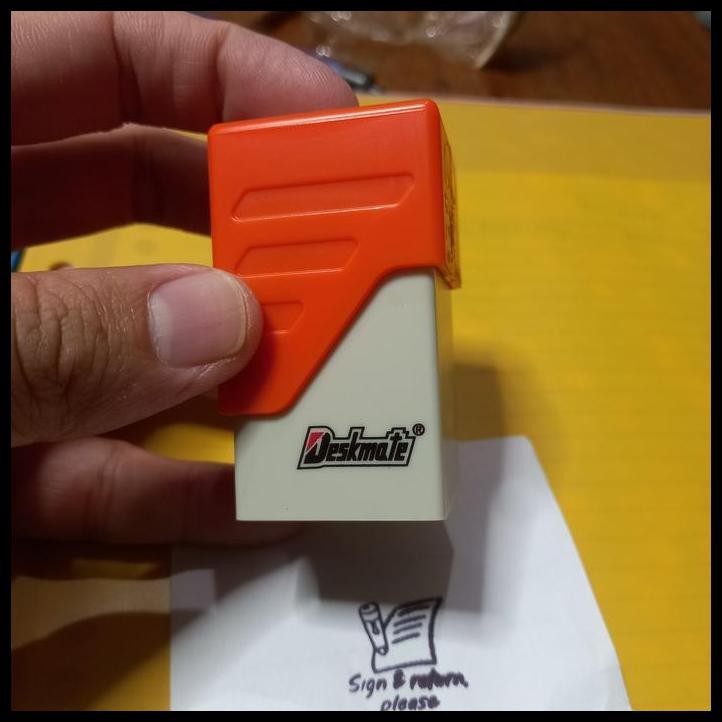 

BEST DEAL DIY STATIONARY STEMPEL DESKMATE SIGN & RETURN PLEASE CAP TINTA !