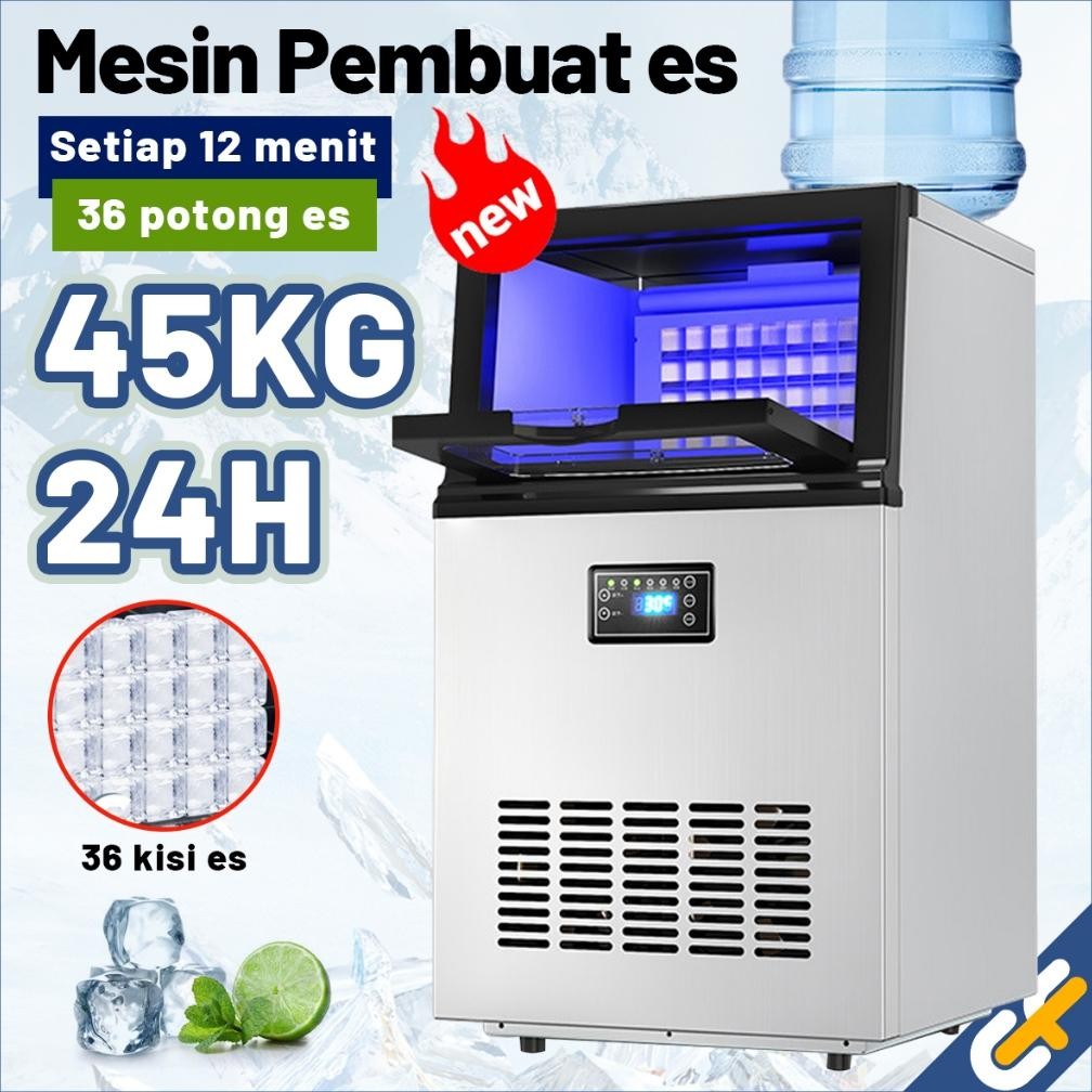 Epic Finds Mesin Es Pembuat Es Batu Kristal 45KG Sehari Kapasitas Besar MURAH
