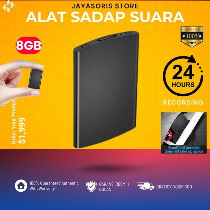 Perekam Suara Mini Tersembunyi Digital Jernih Alat Sadap Suara 32GB