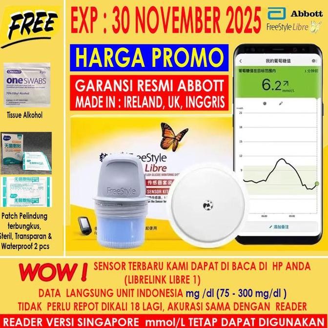 Freestyle Libre Sensor Jaminan 1000% Original Dari Abbott -  Termurah
