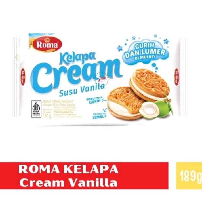 

Roma Kelapa Cream Cokelat | Cream Vanila 180 G