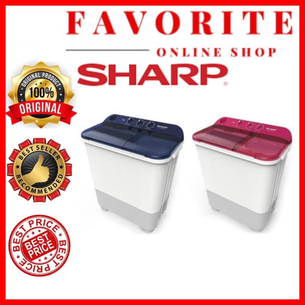 MESIN CUCI SHARP 75NT MESIN CUCI SHARP 2 TABUNG EST 75 NT DiM