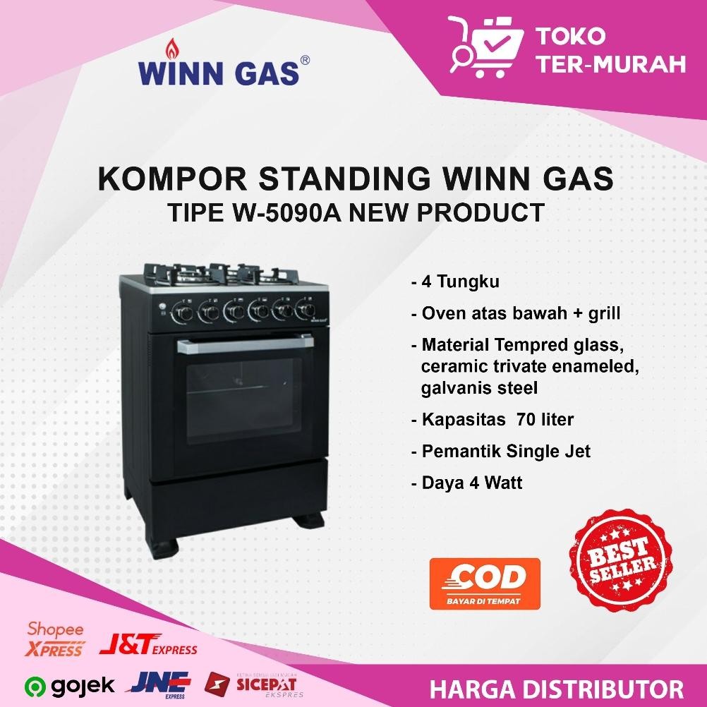 KOMPOR STANDING W-5090A NEW PRODUCT KOMPOR OVEN 4 TUNGKU PLUS OVEN API ATAS API BAWAH DiM