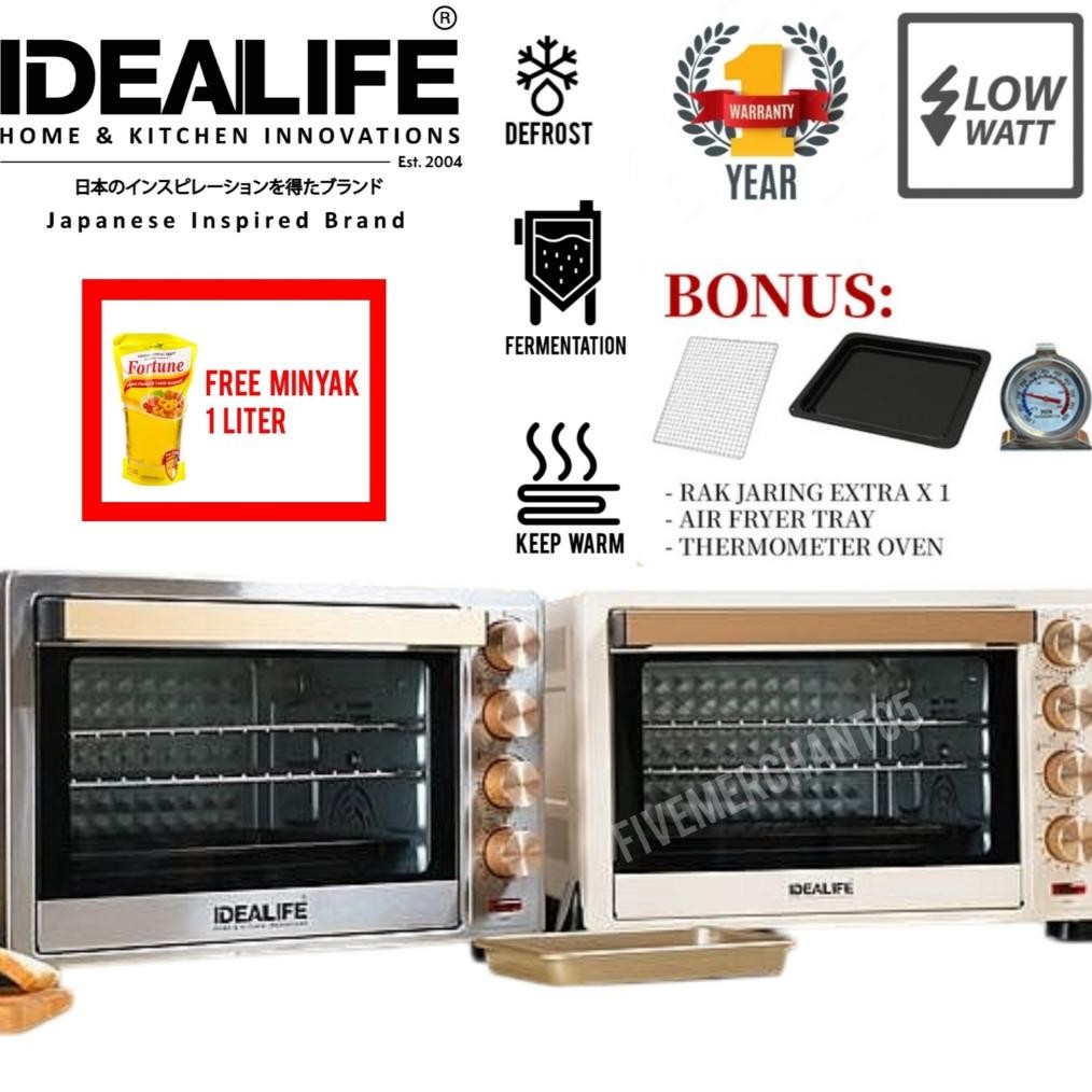 Oven Air Fryer Idealife IL 330 30 Liter Oven Pemanggang Rotiserrie IL-330 Air Fryer Idealife Oven Pa