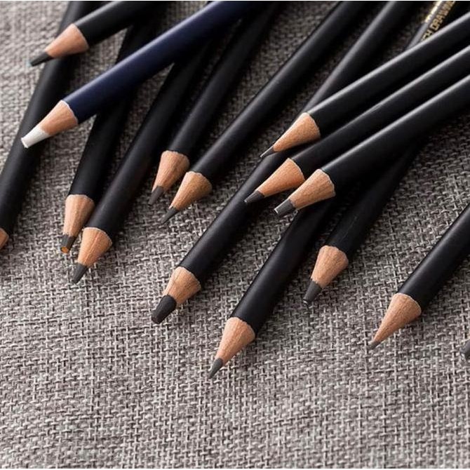 

ALLIANCE Set Pensil Gambar Sketch Pensil Grafit Charcoal Arang 29 pcs dengan Kotak Tin Pencil drawing SS