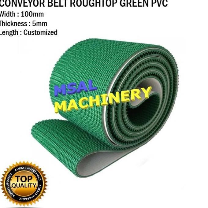 CONVEYOR BELT ROUGHTOP PVC 5MM LEBAR 100MM / 10 CM ORIGINAL DAN TERPERCAYA