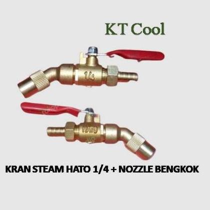 KRAN STEAM HATO 1/4 + NOZZLE BENGKOK DiM