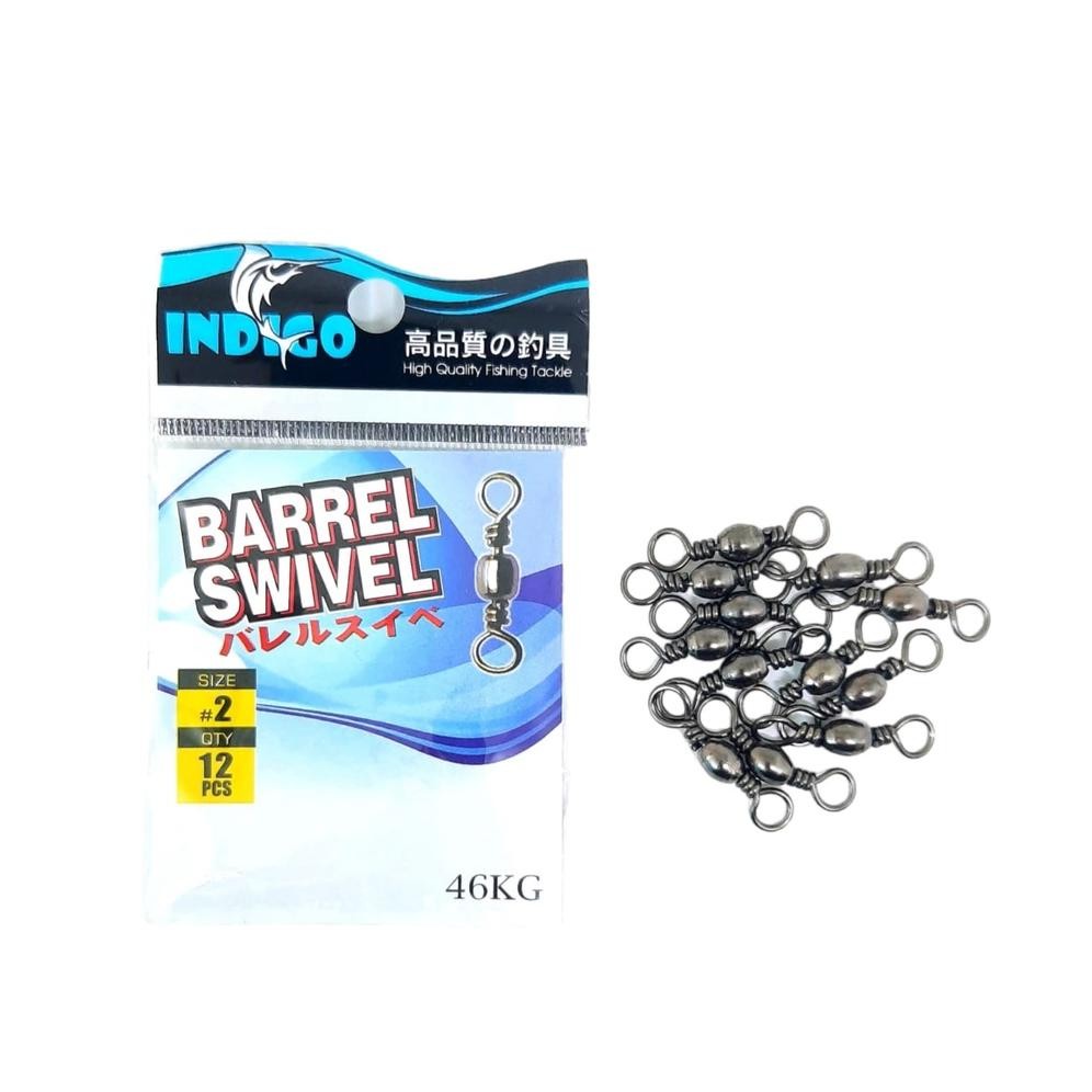 Kili-Kili BARREL Swivel PANCING Indigo / Catfish Pesona Bahan Nikel UKURAN NOMOR 1 - 12 Semakin Besa