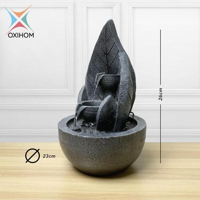Oxihom W418 Water Fountain Ornament Articles Taman Air Mancur Mini Garden Abstrak Dekorasi Indoor Da
