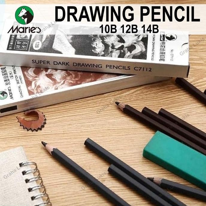 

Maries Drawing Pencil / Pensil Lukis 10B 12B 14B