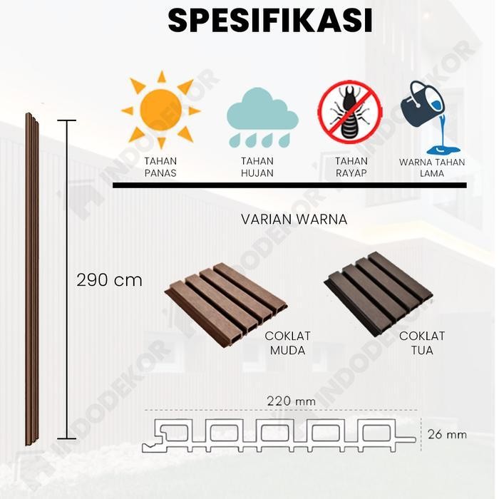 Wpc Wallpanel Outdoor / Wall Panel Kayu Outdoor Original Dan Terpercaya