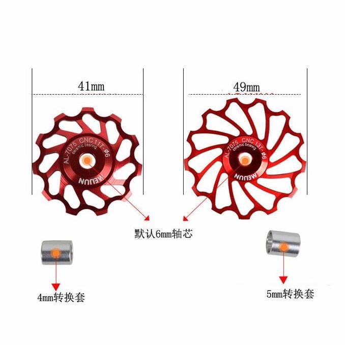 Pulley Rd Meijun Ceramic Bearing CNC Alloy Original-pulley RD Sepeda