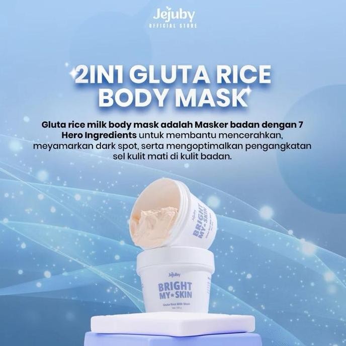 JEJUBY Body Bleaching Milk Mask | Gluta Rice Milk Mask | Sakura Milk Mask Scrub | Asisten Cantik BS