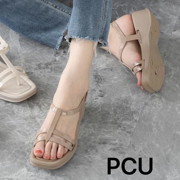 Sandal Jelly Wanita Wedges Tali Hak Tinggi 5 Cm Sol Balance 2230-4