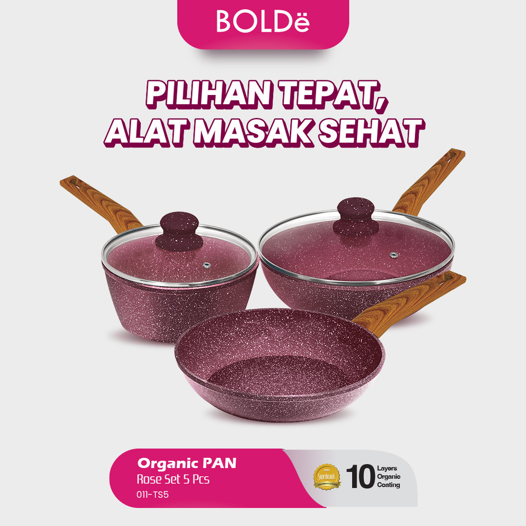 BOLDe Organic Rose Pan Set - 5 pcs