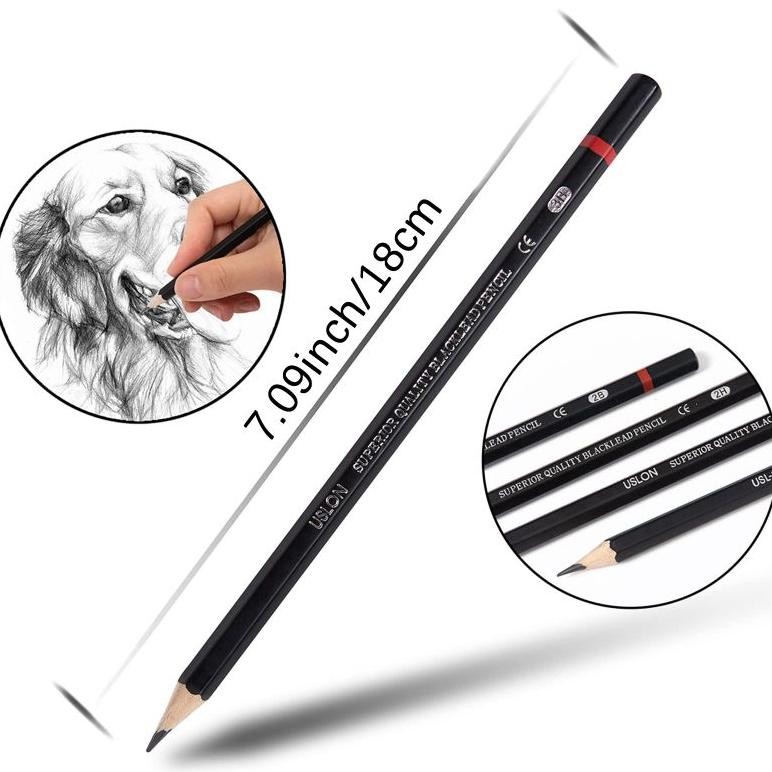 

Ni06 12Pcs/Set Drawing Pencil Set 2H-8B Sketch Pencil Set Pensil Sketsa Set Pensil Gambar Lengkap Ni06