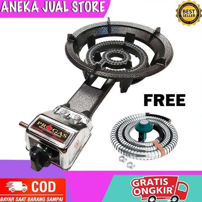 Terlaris Paket Kompor Gas Mawar / Cor Progas / Suggo 1 Tungku P31A