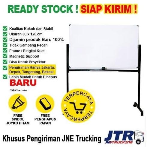 

Whiteboard / Papan Tulis Magnetic Sakana 80X120 Cm (Single Face Kaki) New Stok