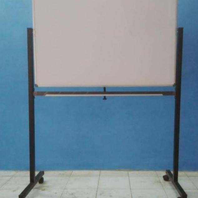 

Papan Tulis White Board Magnet Sakana Uk.90X120Cm , 1 Muka Pakai Kaki New Stok