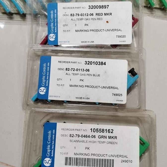 

Pena/Tinta Recorder/Barton. Graphic Controls Usa. Harga 1 Pack (6Ea) New Stok