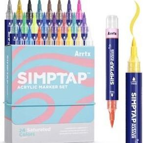 

Arrtx 24 Colors Simptap Acrylic Marker Top Valve