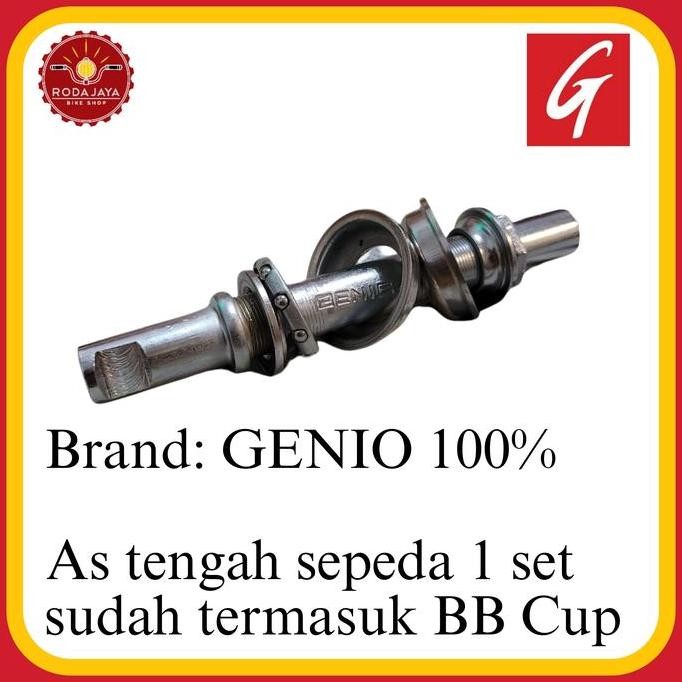 GENIO As Tengah Set Sepeda 1 Set + BB Cup As Kroncong murah