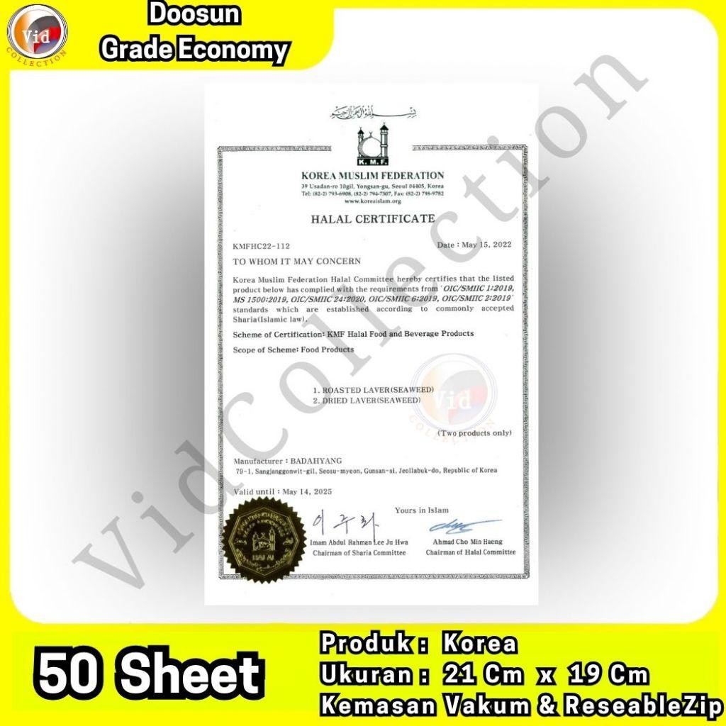 

Lm Manjun Yaki Nori Sushi Seaweed 100% Asli Korea Rumput Laut Kemasan Repack