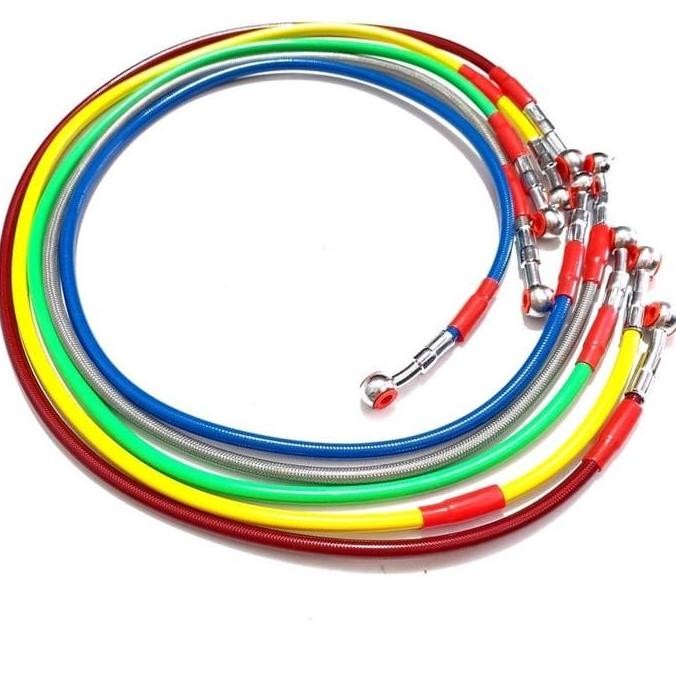 ready  SELANG REM DEPAN&BELAKANG VARIASI CARBON WARNA MODEL TDR 60CM 100CM 130CM  UNIVERSAL MOTOR BE