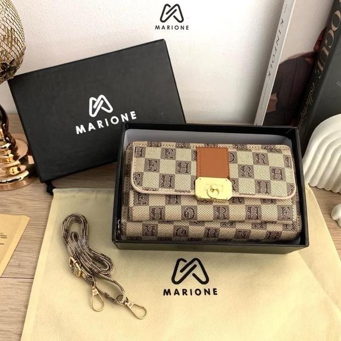 Dompet Wanita Marione - Azzura Dompet Wanita Ada Box 2Resleting 3Ruang Serbaguna - Dompet Kartu