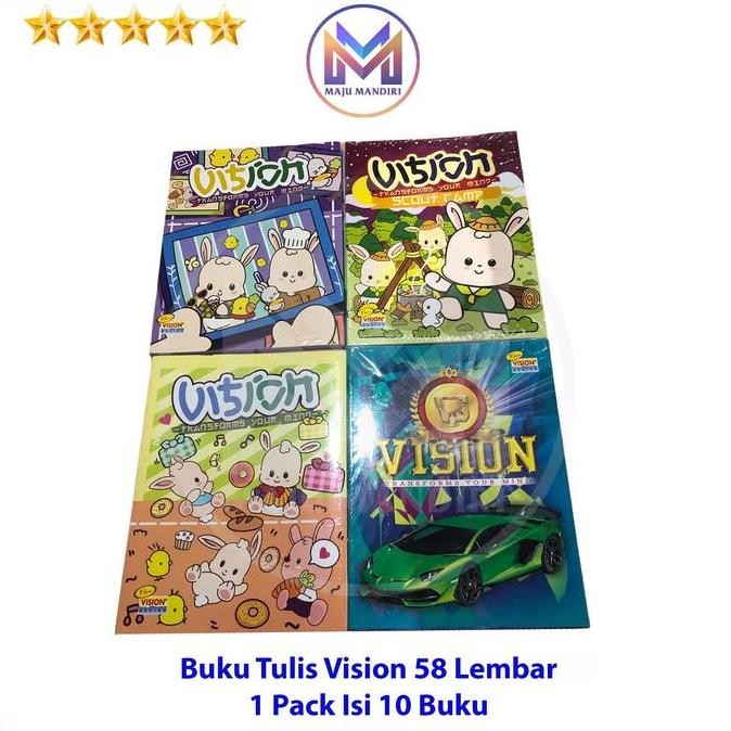 

Buku Tulis Vision 58 Lembar / Buku Untuk Sekolah TK SD Ukuran Quart