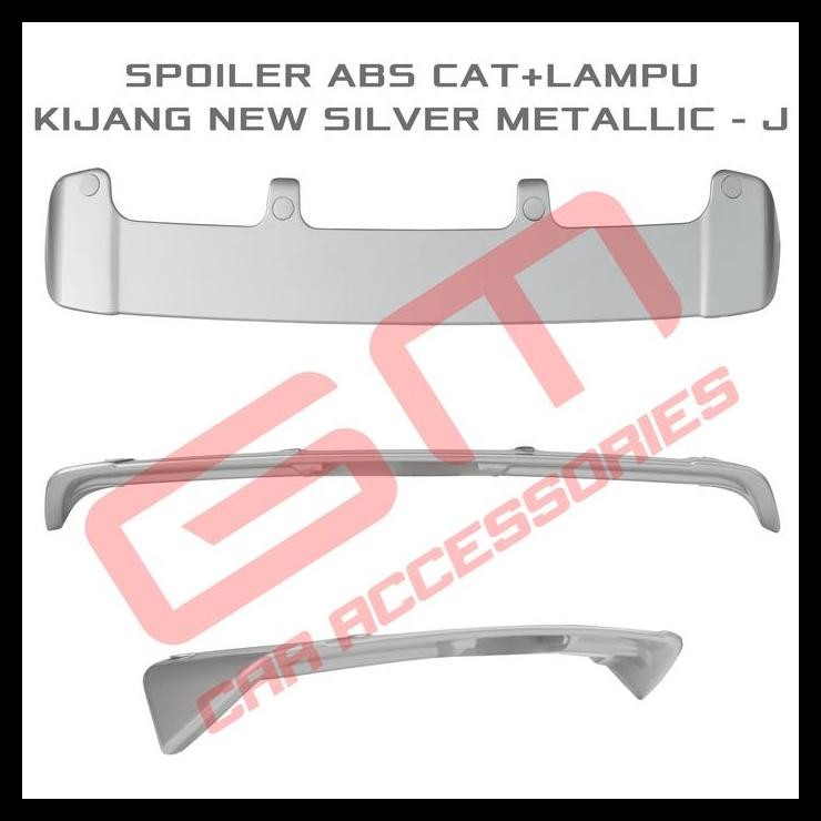 DISKON SPOILER ABS CAT+LAMPU KIJANG NEW SILVER METALLIC 