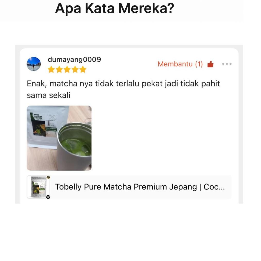 

Sale Tobelly Pure Matcha Premium Jepang 100 G Tanpa Gula | 100% Pure Matcha Premium Tanpa Gula