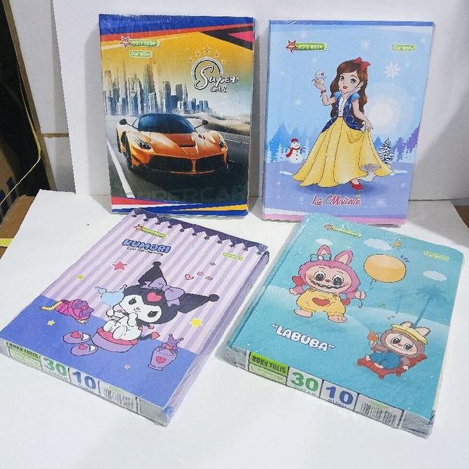 

1 Pack Buku Tulis Murah 30 Lembar 10 Buku Stationery Paper dengan Desain Karakter Lucu dan Menarik Kertas